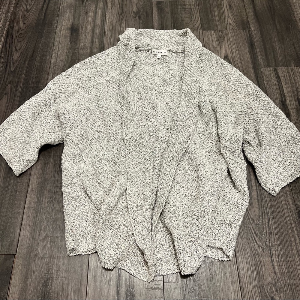 Community Ionic Grey Melange Oversized Fit Cape Sweater